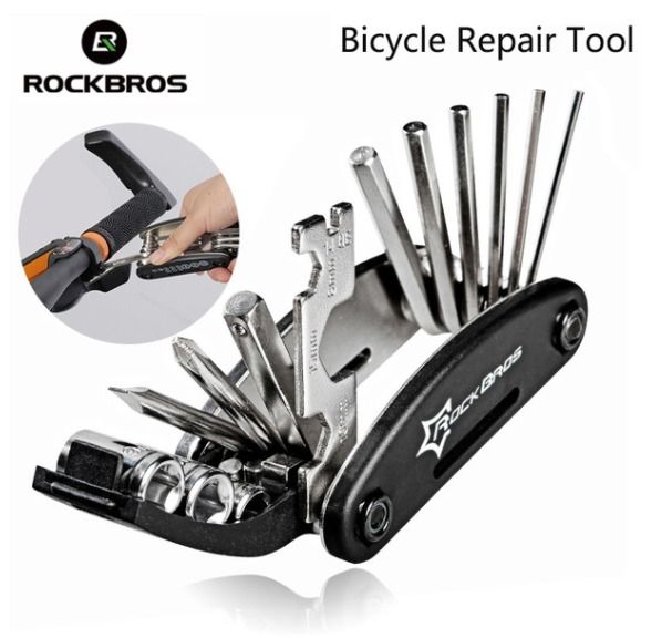 Bicycle Rockbros Multi Tools Foldable Hex Flat Wrenches Tools Kit