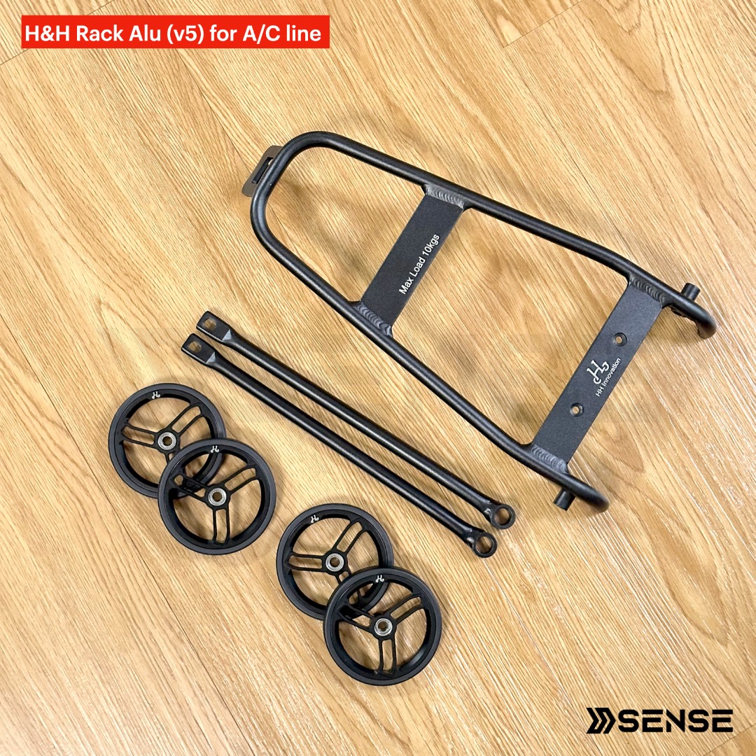 (Bundle Deal) H&H Rack Aluminium (v5) for A/C line with 70mm Ezwheel ...