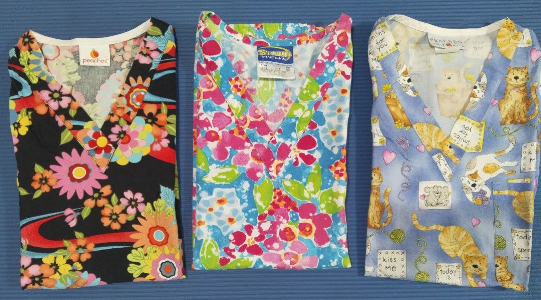 BUNDLE SALE- 3+ 1 SCRUBS (top only) (Category: Sets or Coordinates) located in Rizal. Submitted by bcarag (Listing ID 1374957023, Image 1). Description: BUNDLE SALE for P500 only Price is negotiable Shipping fee shouldered by the buyer.