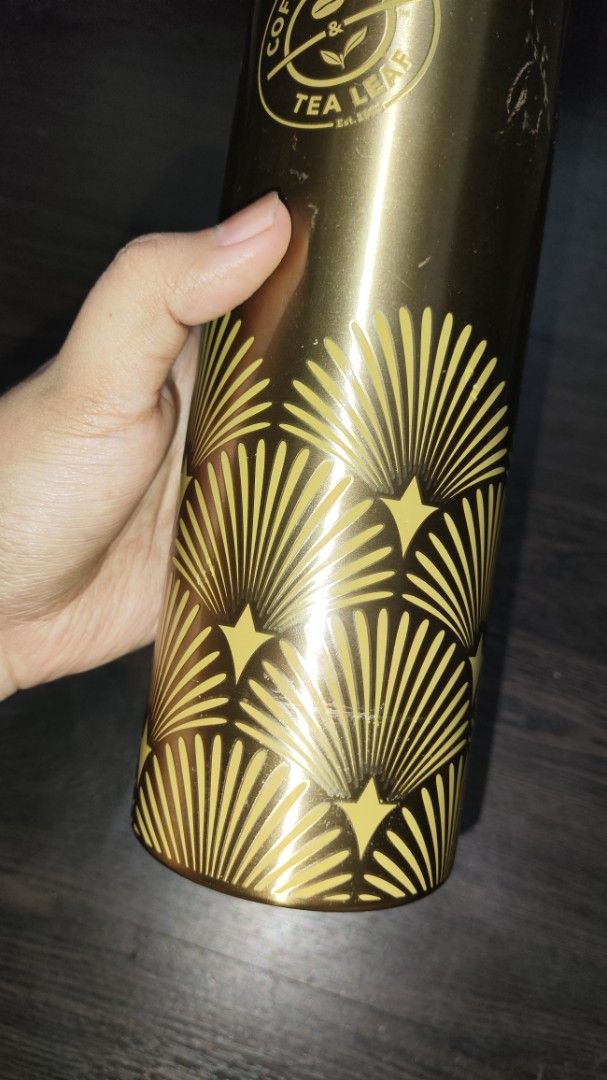 CBTL Tumblers | Gold Dust (Category: Water Bottles & Tumblers) located in Pasig City. Submitted by malodijoi (Listing ID 1374989765, Image 3). Description: ❗PRICE STILL NEGOTIABLE❗ Reason for selling: Decluttering Both with some flaws and marks but still otherwise in good condition Gold Dust - Php 500 Violet & Orange - Php 300 Details: 📍Location: Pasig City 💳 Mode of Payment: Cash, GCash, Maya 📦 Pickup or Delivery: -Meetups available: Estancia