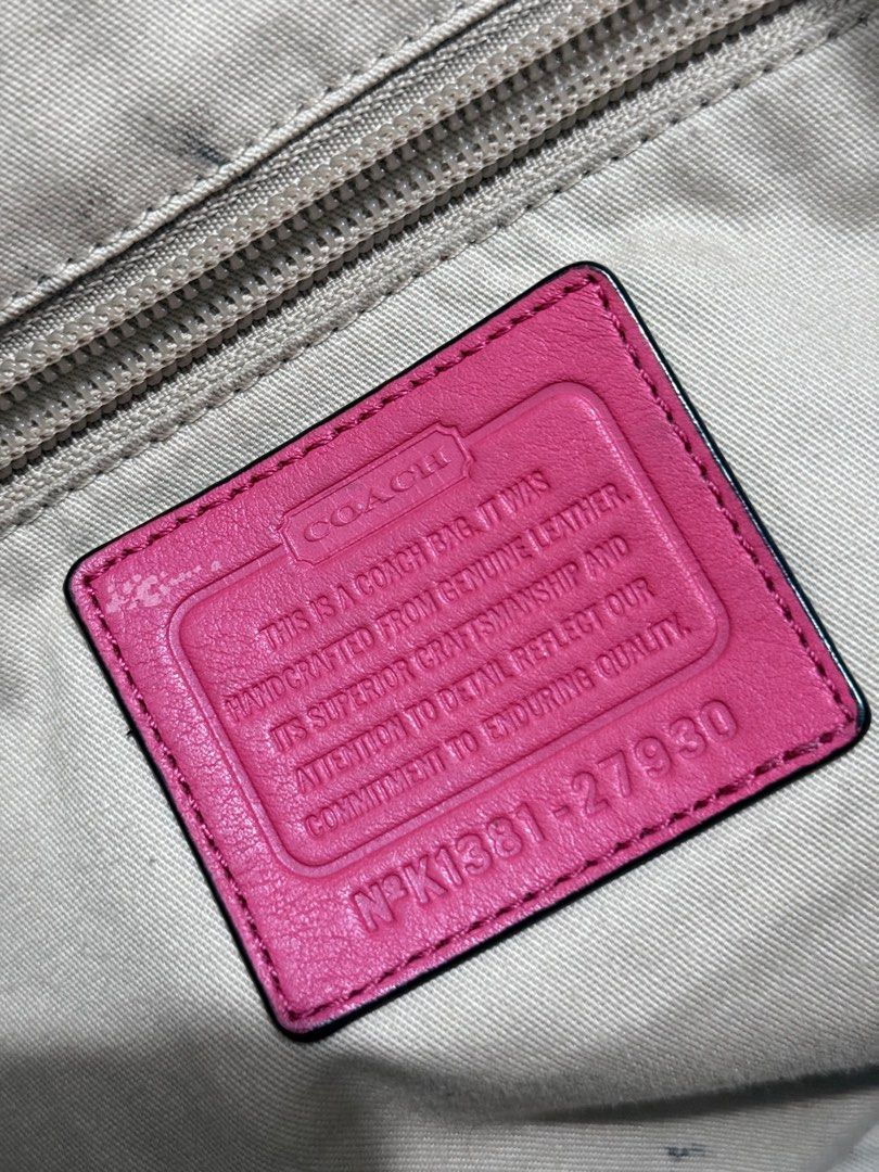 Coach leather bag (Category: Shoulder Bags) located in Mandaluyong City. Submitted by ghavee (Listing ID 1375061210, Image 3). Description: Coach 27930 Bleeker coral pebbled leather tote with shoulder strap bag.