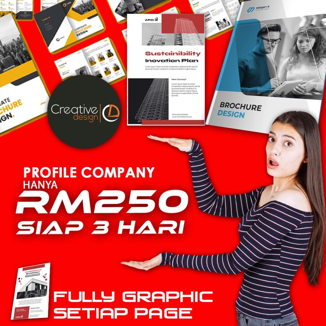 Company Profile (Category: Announcements) located in Kuala Lumpur. Submitted by creative_design (Listing ID 1374922935, Image 1). Description: 𝐏𝐑𝐎𝐅𝐈𝐋 𝐒𝐘𝐀𝐑𝐈𝐊𝐀𝐓 𝐏𝐑𝐎𝐅𝐄𝐒𝐈𝐎𝐍𝐀𝐋 – 𝐒𝐈𝐀𝐏 𝐃𝐀𝐋𝐀𝐌 𝟑 𝐇𝐀𝐑𝐈! 💥 NAK DAPAT TENDER? NAK TARIK PELABUR? Semuanya bermula dengan profil syarikat yang WOW! 💸 HANYA RM250 SAHAJA! 👉 Harga mampu milik – hasil macam syarikat juta-juta! 🎨 APA YANG ANDA DAPAT? ✅ Rekaan PENUH GAYA – moden
