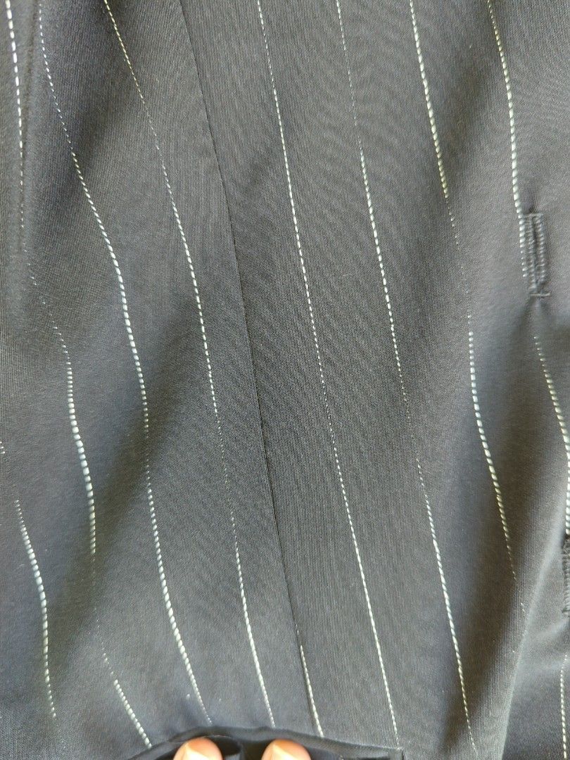 Custom Blazer Black with fine pin stripe (Category: Coats, Jackets and Outerwear) located in Taguig. Submitted by hlco13 (Listing ID 1374916238, Image 3). Description: Fits M.