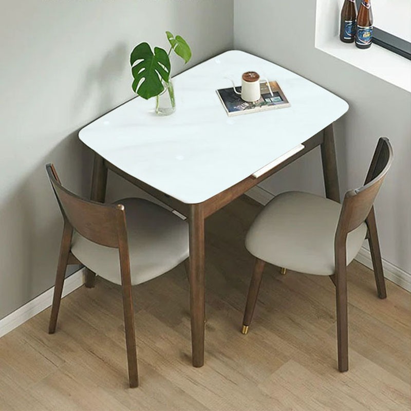 Dining Table Small Extended Dining Table Rubber wood Leg Microlite ...