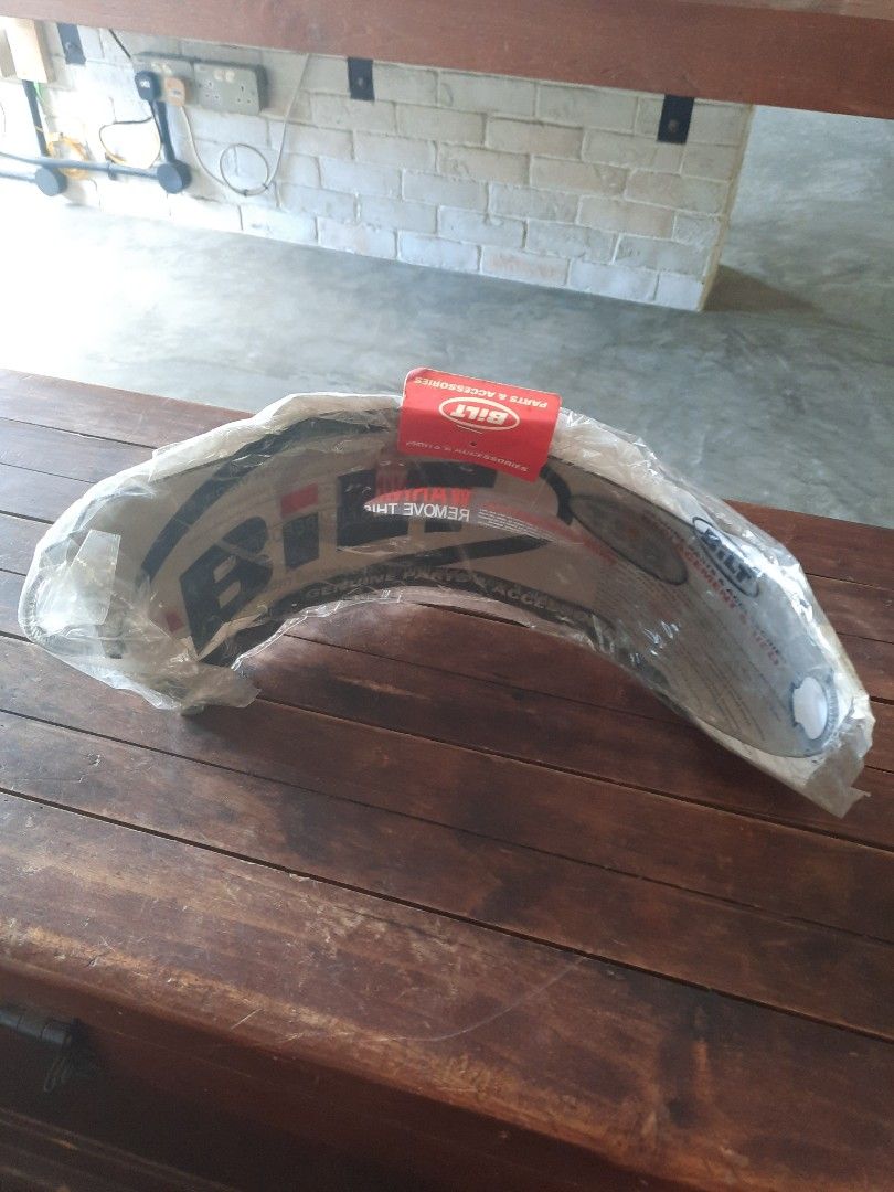 FACE SHIELD (Category: Motorcycle Accessories) located in Singapore. Submitted by mofabimora (Listing ID 1374890147, Image 2). Description: 2 pcs Face Shield for Helmet $10 each 1. BILT REPLACEMENT SHIELD retail USD&15.00 2. KYT FACE SHIELD.