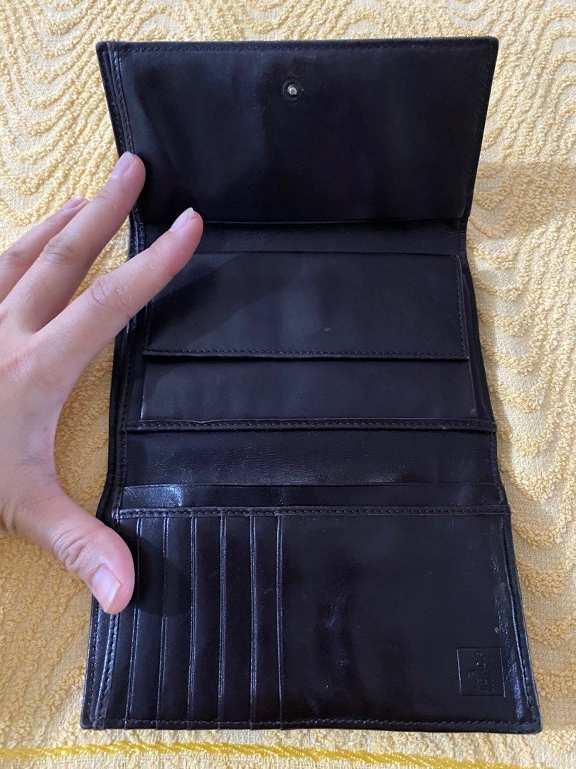 Fendi Zucca Trifold Wallet (Category: Luxury Bags & Wallets) located in Bulacan. Submitted by paocris16 (Listing ID 1374934416, Image 2). Description: Authentic canvas and leather fendi zucca wallet.