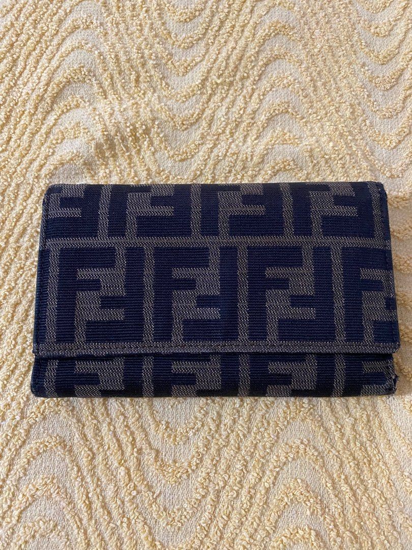 Fendi Zucca Trifold Wallet (Category: Luxury Bags & Wallets) located in Bulacan. Submitted by paocris16 (Listing ID 1374934416, Image 1). Description: Authentic canvas and leather fendi zucca wallet.