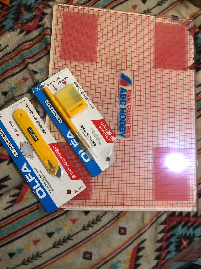 Hobby Kit Supply tool set (Category: Craft Supplies & Tools) located in Quezon City. Submitted by markgolveo (Listing ID 1375079378, Image 1). Description: Hobby Kit Supply tool set No set breaking Set includes ABC hobby heavy duty acrylic glass cutting board 2 pcs olfa hobby kit cutting blades.