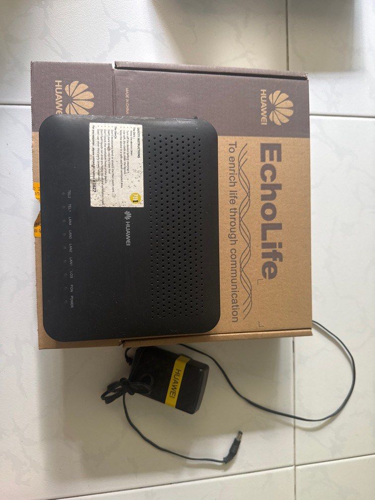 Huawei ONT (Category: Networking) located in Singapore. Submitted by edwin1975 (Listing ID 1374902554, Image 1). Description: As Is Condition, Removed After Upgraded to WIFI 7, Last Used Still Working Fine. Meet Up Available From Bishan CCL Morning to KR CCL,Timing To Be Arranged, Or Self Collect From My Block..
