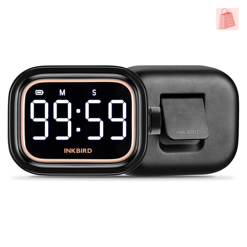 INKBIRD Digital Kitchen Timer for Cooking, Rechargeable 4-Levels Alarm ...