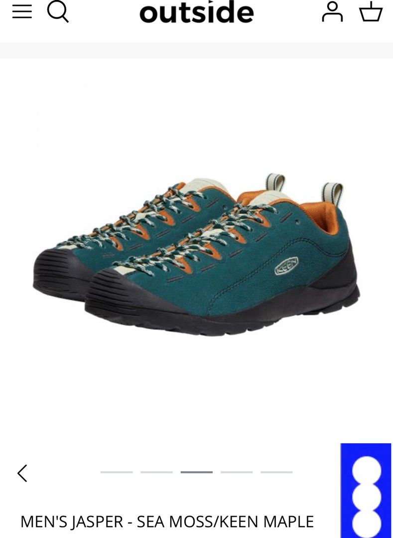 KEEN Men’s Jasper - Sea moss/keen maple (Category: Casual shoes) located in Singapore. Submitted by cabbieride (Listing ID 1374973699, Image 1). Description: Men US7/UK6/EU39.5 Accidentally bought the wrong size! It was discounted hence unable to exchange/refund. Comes with black shoelaces as well. .
