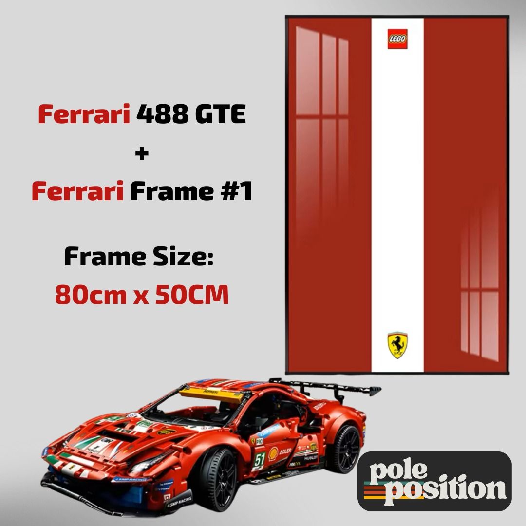 LEGO Technic Ferrari 488 GTE Wall Frame #1, Hobbies Toys, Toys