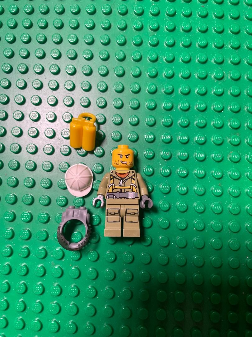 Lego Volcano Explorer - Male Worker, Suit with Harness, Construction ...