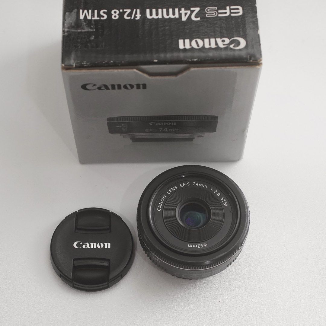 lensa canon efs 24mm stm normal box