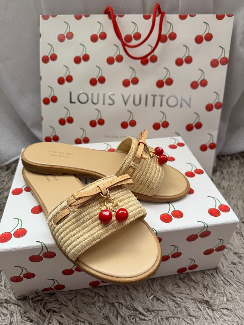Louis Vuitton x Takashi Murakami Cherry 🍒 Lily Flats Sandals