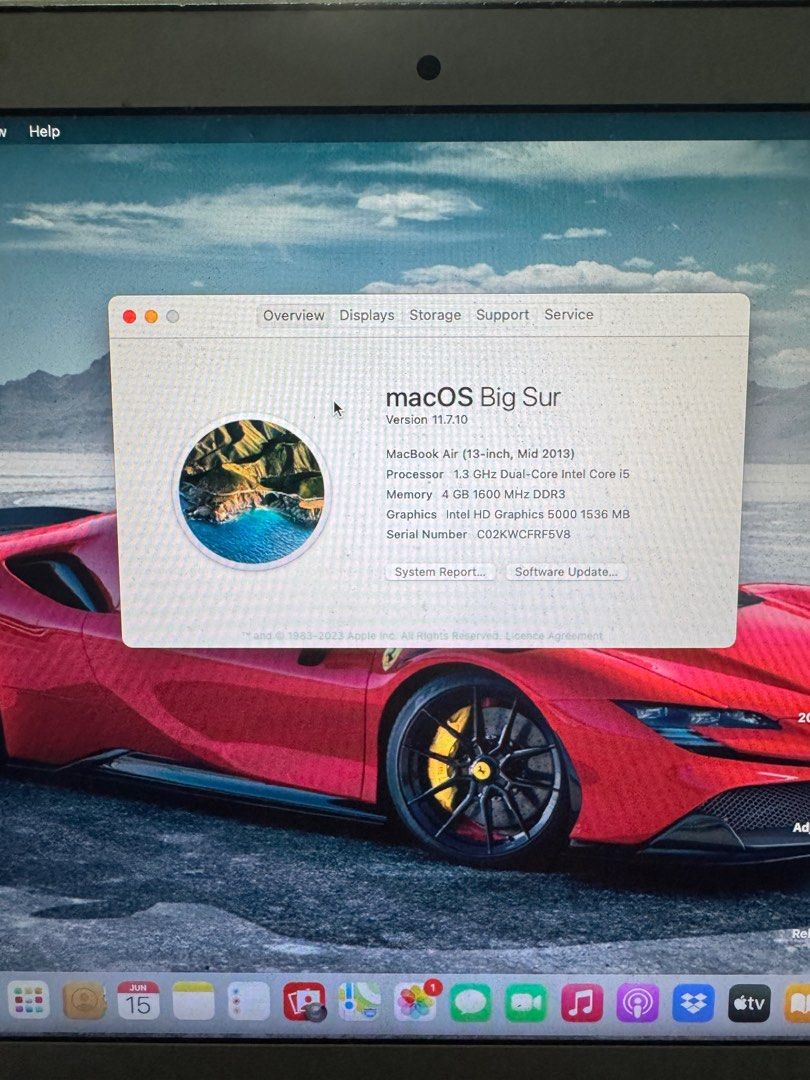 MacBook Air (Category: Laptops & Notebooks) located in Singapore. Submitted by AGPremium (Listing ID 1374936811, Image 2). Description: Come with charger, no box Still can use only the battery need to change .