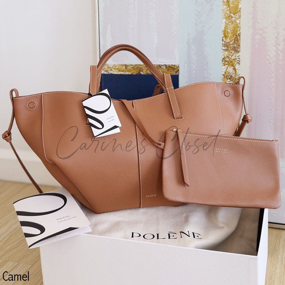 Authentic POLENE Cyme Mini Bag Textured Camel for pre-order (Category: Luxury Bags & Wallets) located in Davao. Submitted by carinescloset (Listing ID 1350484210, Image 1). Description: POLENE Cyme Mini in Textured Camel 22 x 33 x 13 cm Guaranteed authentic & brand new Complete inclusion: tag, card, dust bag, box My on hand stock just got sold. This listing is for pre-order only. Other colors also available for pre-order. ETA 4-5 weeks but some c