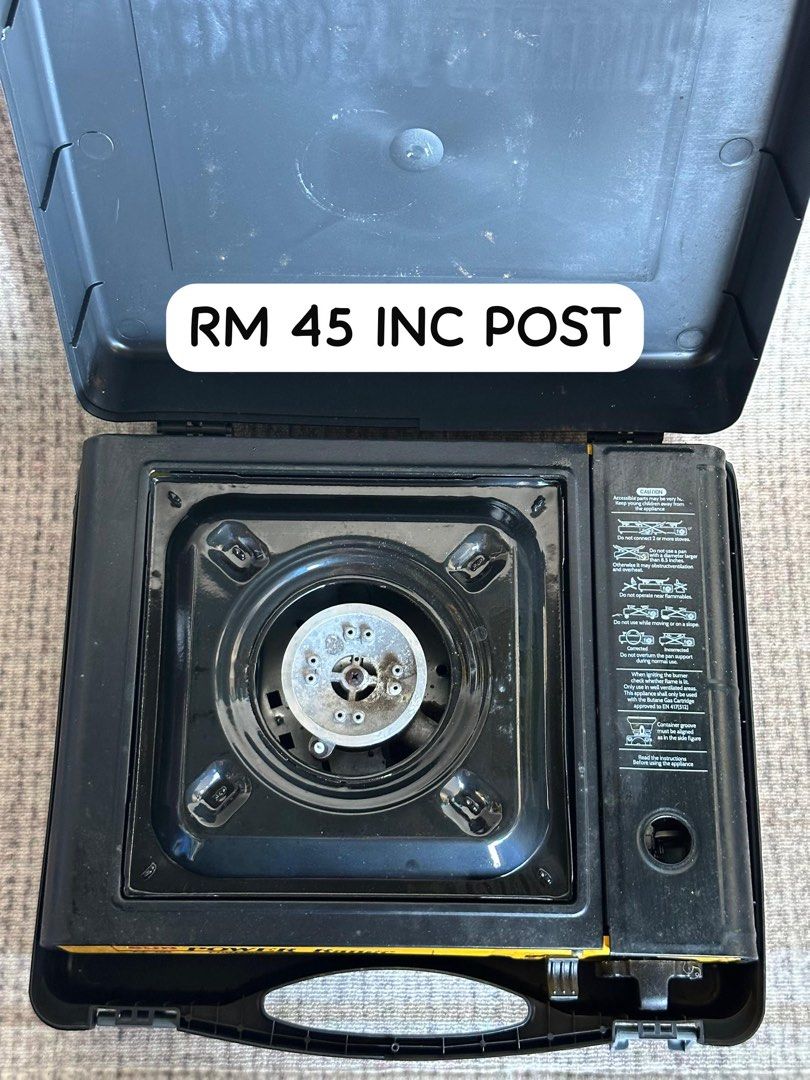 portable gas stove (Category: Cookers) located in Kadok. Submitted by bundlekadok (Listing ID 1374975250, Image 1). Description: ITEM PRE❤️ FROM SINGAPORE CONDTION SEPERTI DALAM GAMBAR ITEM ELEKTRIK SELL WITH WARANTY WS DETAIL : 012 9052 753 LOCATION : FF BUNDLE KADOK ( KG KADOK KOTA BHARU KELANTAN ) WAKTU OPERASI : SABTU - KHAMIS ( 9.30 PG - 6.30 PTG ) JUMAAT SHJ CUTI.