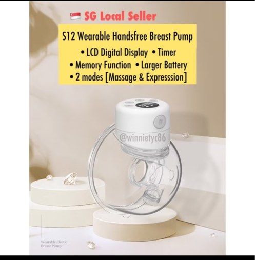 S12/ S12A Wearable Wireless Portable LCD Silicone Breast Pump Single Double Handsfree USB Mama choice Momcozy Cubble (Category: Breastfeeding & Bottle Feeding) located in Singapore. Submitted by hxjj7 (Listing ID 1374948549, Image 1). Description: Each wearable breast pumps (27mm flange size). I have 2x wearable breastpumps. Take both for $80. Have one brand new 24mm flange size as first bought this size and it doesnt fit me. Free wearable caps (