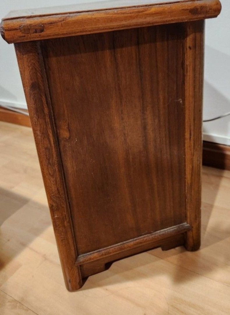 Side Table (Category: Other Home Furniture) located in Singapore. Submitted by candyquiche (Listing ID 1375063343, Image 2). Description: Made of Teakwood. Bought a long time ago. Have not used in awhile but kept in storage. 3 drawers are fully functioning as well. Please arrange own delivery or self collect at Lorong Ah Soo to my convenience..
