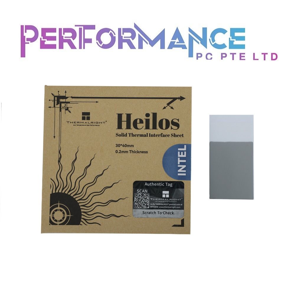 THERMALRIGHT HELIOS INTEL/AMD 30X40X0.2 40X40X0.2 (1 YEAR WARRANTY BY TECH DYNAMIC PTE LTD) (Category: Other Accessories) located in Singapore. Submitted by performance.pc.pte.ltd (Listing ID 1374993696, Image 1). Description: Please chat on Carousell to check stocks availability and quote respective listing at the store to purchase the carousell listed price. STORE PICK UP AT: Performance PC Pte Ltd SIM LIM SQUARE #06-60 1 Rochor Canal Road Sing