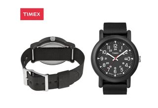 Timex 20mm 黑色單層尼龍錶帶 T2N364 black nylon strap 尼龍帶 - 包平郵64219702614019110