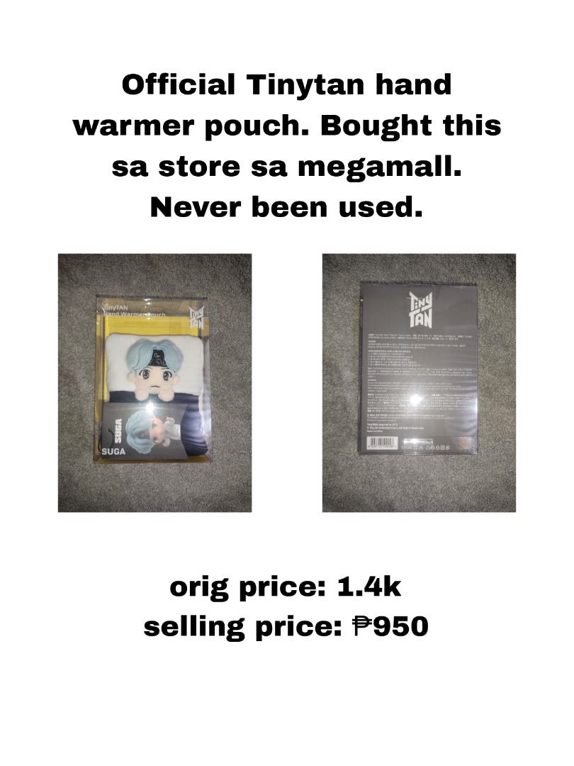 Tinytan Suga Hand Warmer Pouch (Category: Purses & Pouches) located in Pasig City. Submitted by ta.ccc (Listing ID 1375074240, Image 1). Description: .