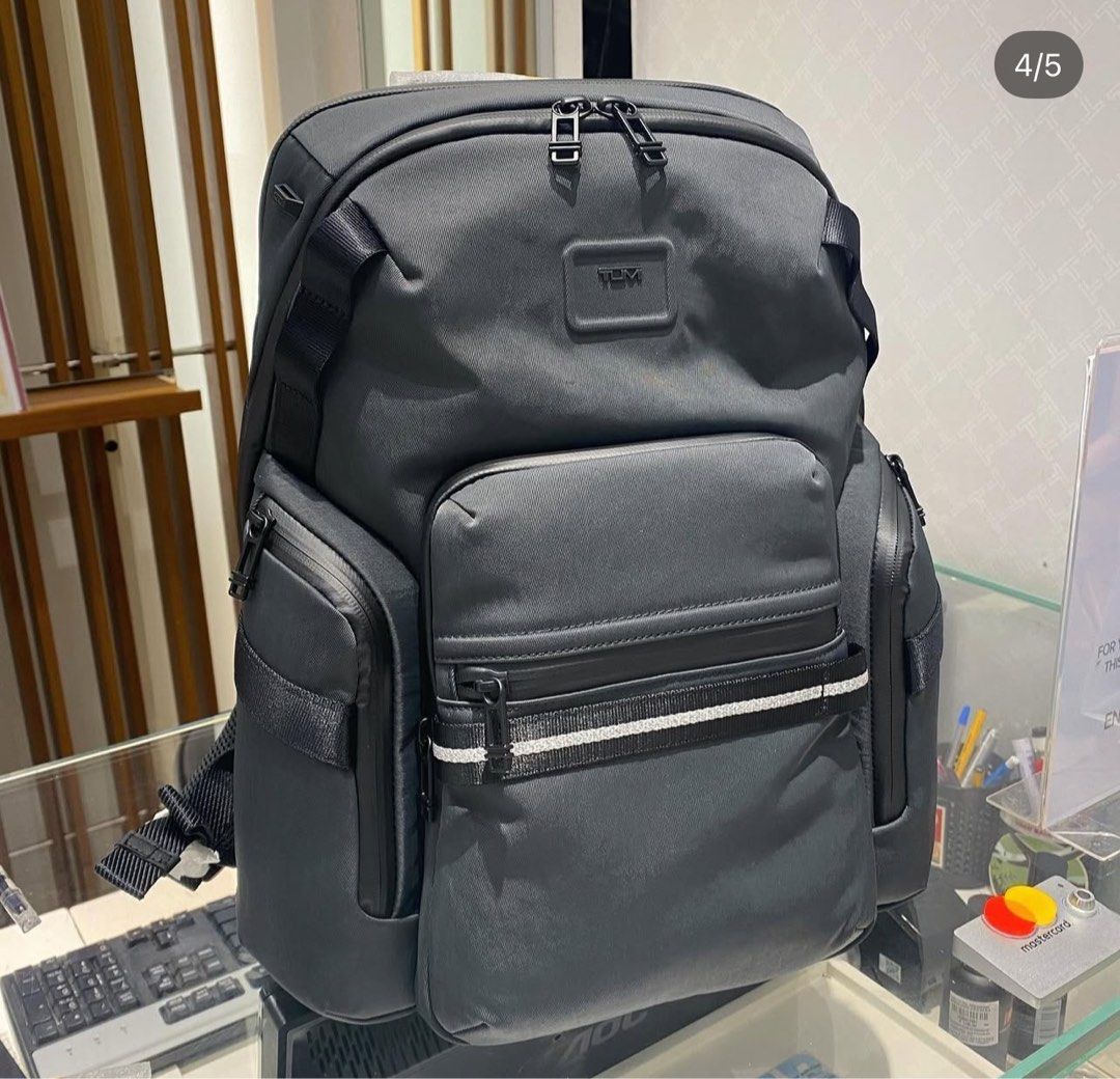 TUMI Alpha Bravo Navigation Backpack (Category: Backpacks) located in Pasay City. Submitted by declutter1130 (Listing ID 1374887745, Image 3). Description: Used once only Rfs: Decluttering. Have my other TUMI Bags Material: Lining: Polyester Closure type: Zipper Dimension: 16.1 x 11.8 xb5.9 inches Number of Pockets: 8 (4 exterior, 4 interior) Weight: 2.8 oz (1,120 g) Handle Length: 6.3 inches (16 cm) Can do meetups. Only have the dustbag. Cant lo