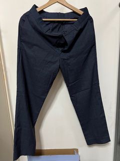 Uniqlo smart ankle pants navy checked dress pants629785913564191123