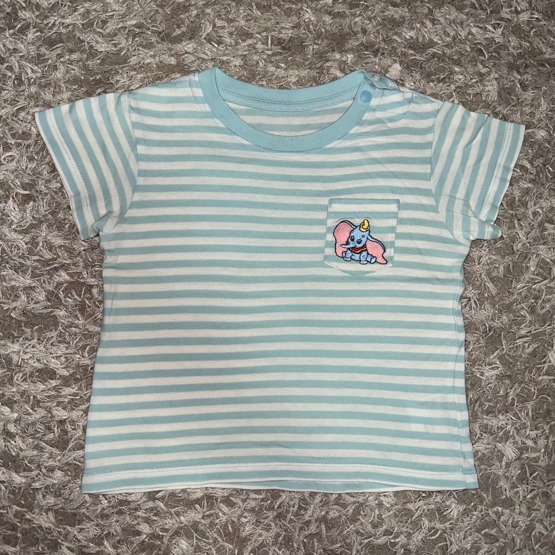 Uniqlo T-Shirt (Category: Babies & Kids Fashion) located in Pasig City. Submitted by kidscabi (Listing ID 1374934435, Image 1). Description: Size on tag: 80 | Height: 80cm | Weight: 11kg ✨ Condition: 9.5/10 Negotiable if you buy 2 or more items :) .