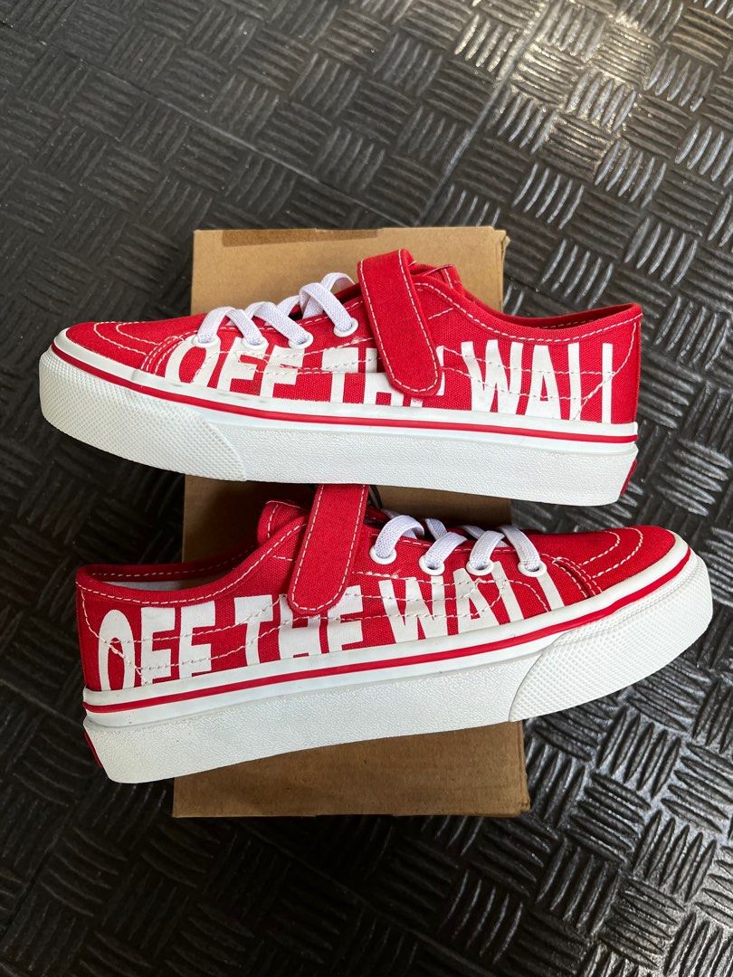 Kids Shoes Vans Walber Red/White (Category: Sneakers) located in Manila. Submitted by nothrifted (Listing ID 1374940022, Image 1). Description: Japan Bought. Never Used. Wrong size. 8.5 inches. .