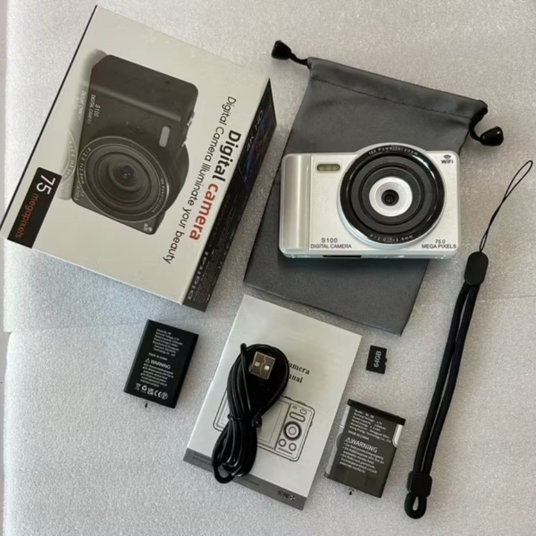 VETEK 10 Digital Camera – 4K 75MP (Category: Cameras) located in Manila. Submitted by jnejonel06 (Listing ID 1374974937, Image 3). Description: 📸 VETEK 10 Digital Camera – 4K 75MP | LIKE NEW! 🎥 Original Price: ₱4,999 Now Selling for Only: ₱3,500 ‼️ 📦 Bought just 2 months ago, barely used. Complete set with all accessories! Perfect for vlogging, selfies, or as a gift 🎁 ✨ FEATURES: ✔️ 75MP Photo Resolution + 4K UHD Video ✔️ Dual Lens – Front & 