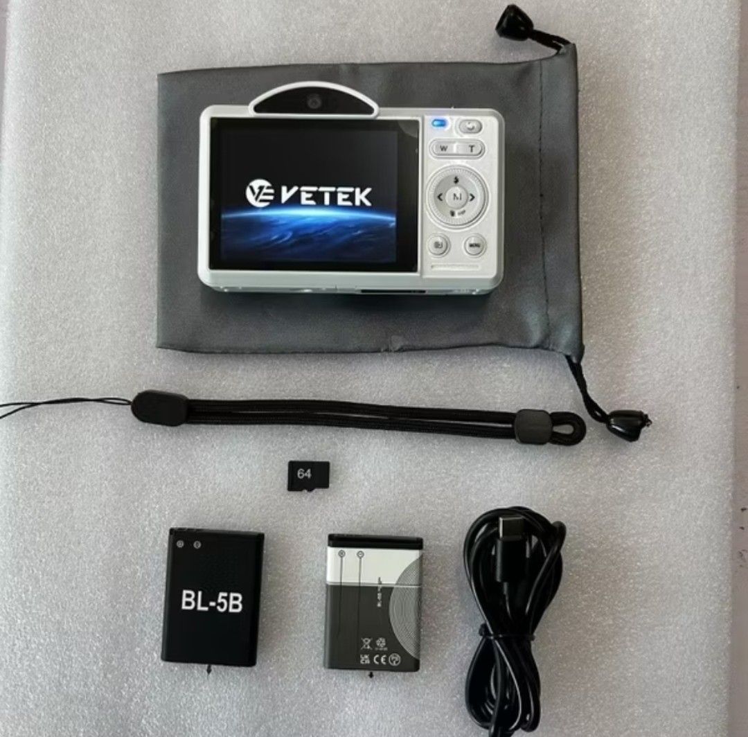 VETEK 10 Digital Camera – 4K 75MP (Category: Cameras) located in Manila. Submitted by jnejonel06 (Listing ID 1374974937, Image 2). Description: 📸 VETEK 10 Digital Camera – 4K 75MP | LIKE NEW! 🎥 Original Price: ₱4,999 Now Selling for Only: ₱3,500 ‼️ 📦 Bought just 2 months ago, barely used. Complete set with all accessories! Perfect for vlogging, selfies, or as a gift 🎁 ✨ FEATURES: ✔️ 75MP Photo Resolution + 4K UHD Video ✔️ Dual Lens – Front & 