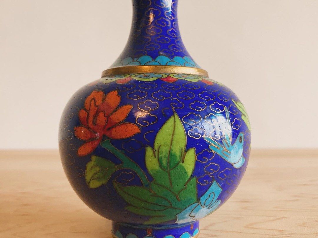花囪FA 景泰藍掐絲琺瑯七寶燒牡丹花卉紋鍍金銅胎花瓶– CUNG 生活 知乎