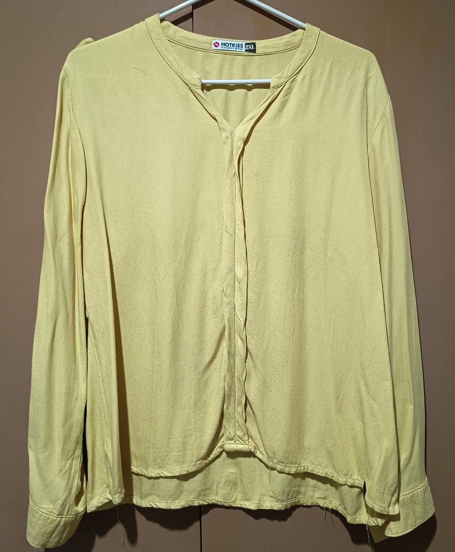 (2XL) HOTKISS 3/4 BLOUSE (Category: Blouses) located in Meycauayan. Submitted by glzop (Listing ID 1375188467, Image 3). Description: In good condition ➡️ LAST PRICE POSTED ➡️ PLEASE MAKE READING & BROWSING A HABIT ➡️ 3 DAYS RESERVATION ONLY ✅ GCASH ONLY ✅ LBC CASH ON PICK UP ONLY (PAY THE ITEM/S FIRST) MY SHOP, MY RULES ✌️ ❌ MEET UP ❌ SH0PEE CHECK OUT ❌ RUSH SHIPPING ❌ CASH ON DELIVERY ❌ BANK TRANSFER ❌ REMITTANCE ❌ WHEN WORN PHOTOS ❌ RETURN ❌ E