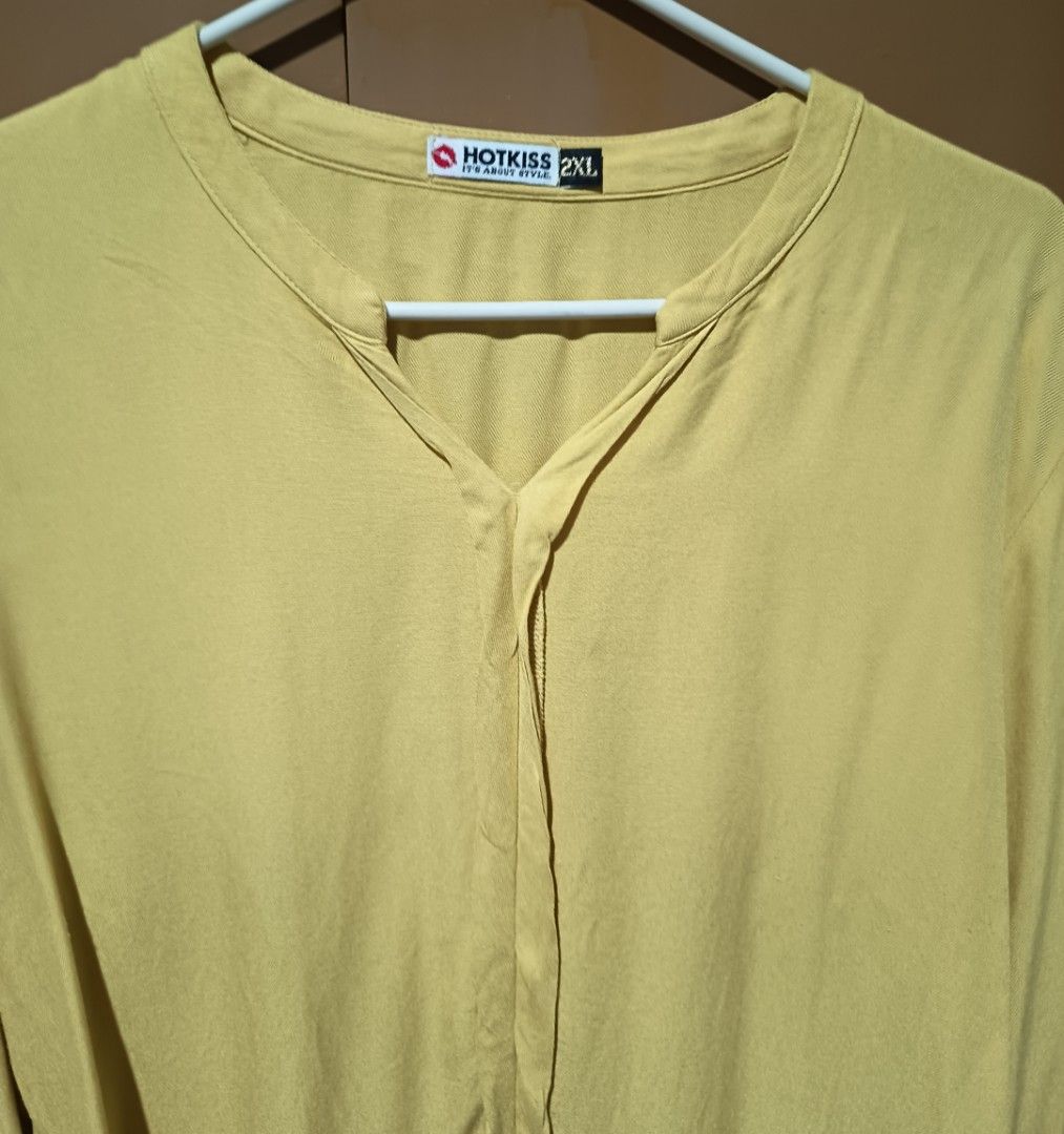 (2XL) HOTKISS 3/4 BLOUSE (Category: Blouses) located in Meycauayan. Submitted by glzop (Listing ID 1375188467, Image 2). Description: In good condition ➡️ LAST PRICE POSTED ➡️ PLEASE MAKE READING & BROWSING A HABIT ➡️ 3 DAYS RESERVATION ONLY ✅ GCASH ONLY ✅ LBC CASH ON PICK UP ONLY (PAY THE ITEM/S FIRST) MY SHOP, MY RULES ✌️ ❌ MEET UP ❌ SH0PEE CHECK OUT ❌ RUSH SHIPPING ❌ CASH ON DELIVERY ❌ BANK TRANSFER ❌ REMITTANCE ❌ WHEN WORN PHOTOS ❌ RETURN ❌ E