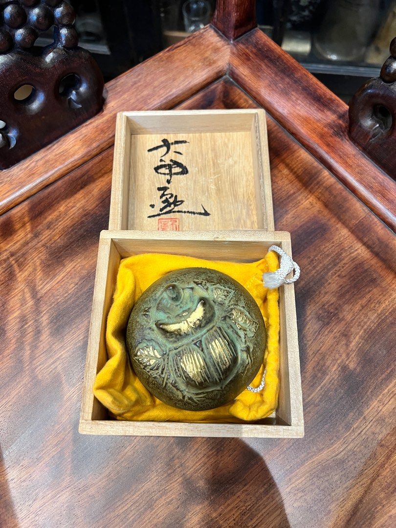 日本金工師銅鑄印泥盒, 興趣及遊戲, 手作＆自家設計, 文具