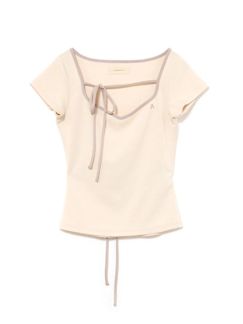 Andmary Collie ribbon tops, 女裝, 上衣, T-shirt - Carousell