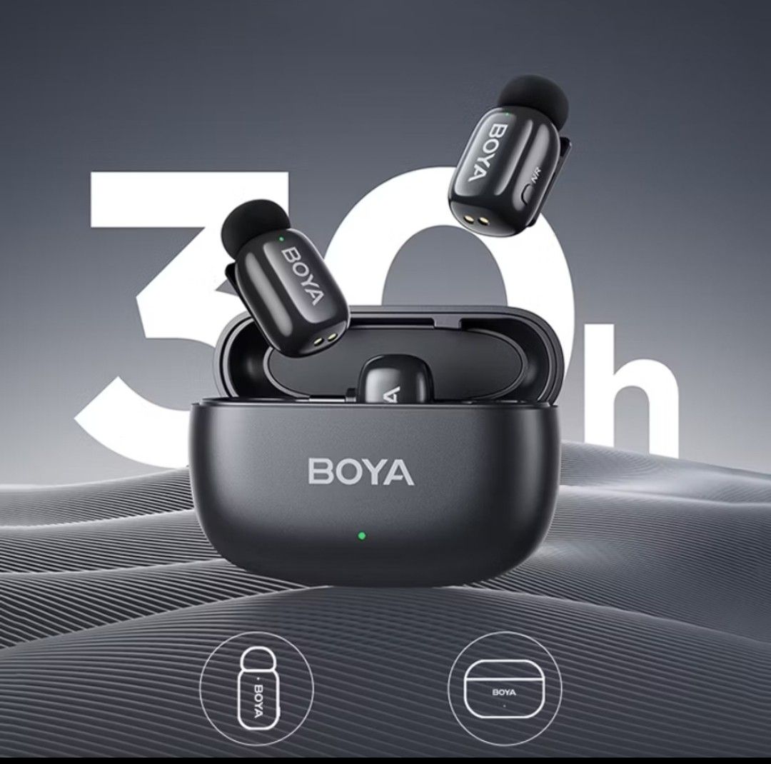 Brand New Boya mini microphone with 2 speaker phones n charging/carrying box62863111145089113
