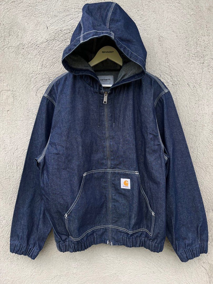 Carhartt Denim Active Jacket (Category: Activewear) located in Calumpit. Submitted by Essentiality (Listing ID 1375139186, Image 1). Description: Carhartt Denim Active Jacket Size Medium Authentic Brandnew Condition 4k.