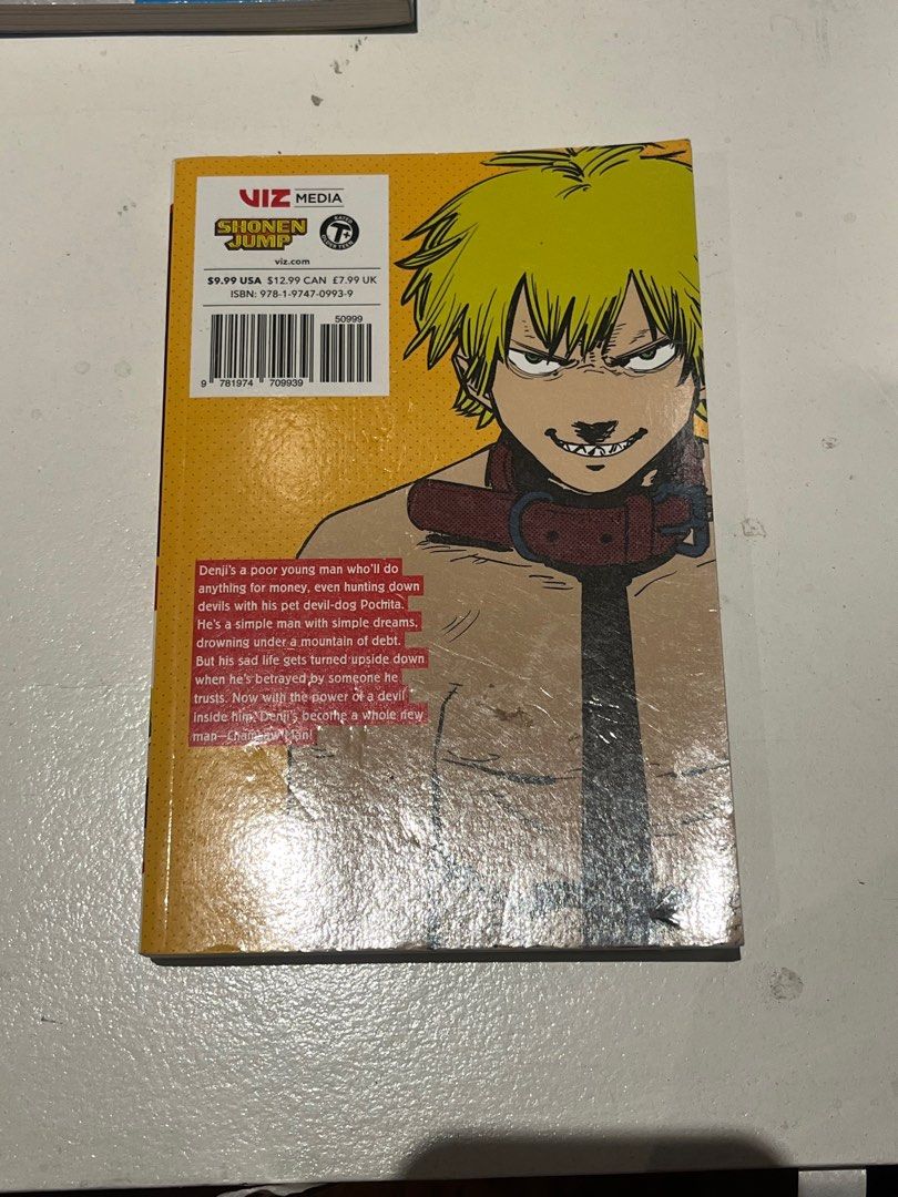 CHAINSAW MAN VOLUME 1 MANGA BOOK (Category: Comics & Manga) located in Taguig. Submitted by maxi_e (Listing ID 1375238448, Image 3). Description: RFS: Don’t read manga anymore. -barely used/read, good condition - bought in fully booked - buyer will cover SF - willing to negotiate price :).