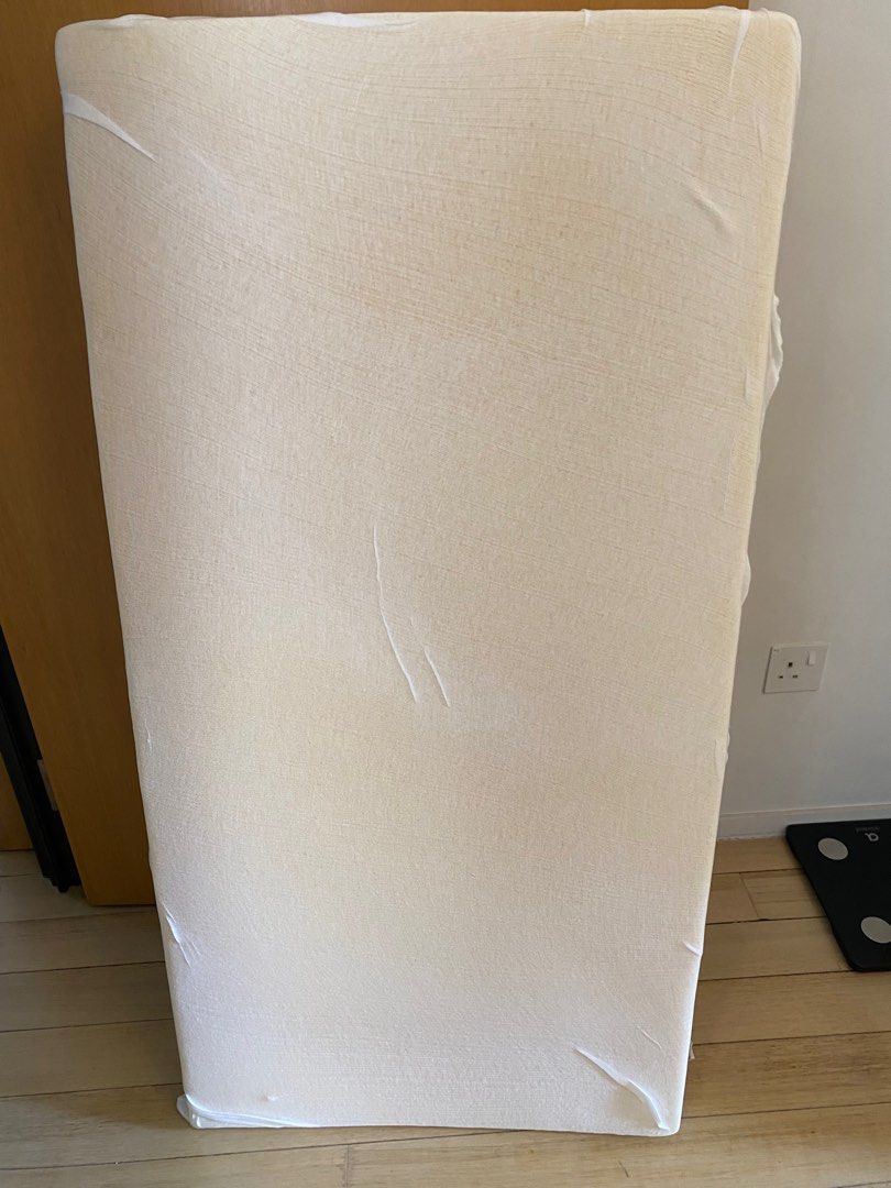 Cheeky bon bon baby mattress (Category: Childrens' Beds) located in Singapore. Submitted by overthemoon07 (Listing ID 1375111171, Image 3). Description: Cheeky bon bon mattress multicare 2; 60X120cmX12CM ——- read below 👇 used around 5 months as baby never liked sleeping in the crib. It has been kept aside covered, but there’s slight discolouration as it was kept on wooden furniture. Other than that it is in good condition. Always used with mattr