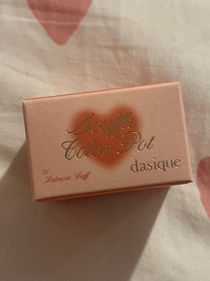 Dasique Souffle Color Pot in Salmon Buff (Category: Makeup) located in Quezon City. Submitted by uwuchiha (Listing ID 1375248464, Image 3). Description: - brand new, never used - negotiable - bought this from dasique flagship store in seongsu - mop: gcash, bdo - mod: sdd within metro manila (grab, lalamove), j&t.