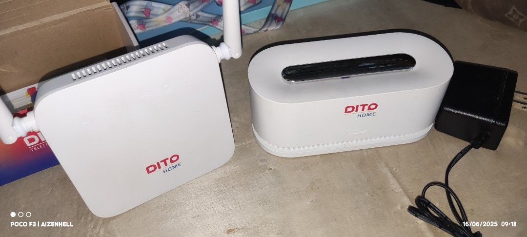Dito Modem 5G and 4G router Sim now available (Category: Networking) located in Manila. Submitted by aienzel (Listing ID 1374771918, Image 1). Description: C&M - P1500 5G Semi brand new 5G K10 - P300 .. B310-320 - P800 5G.