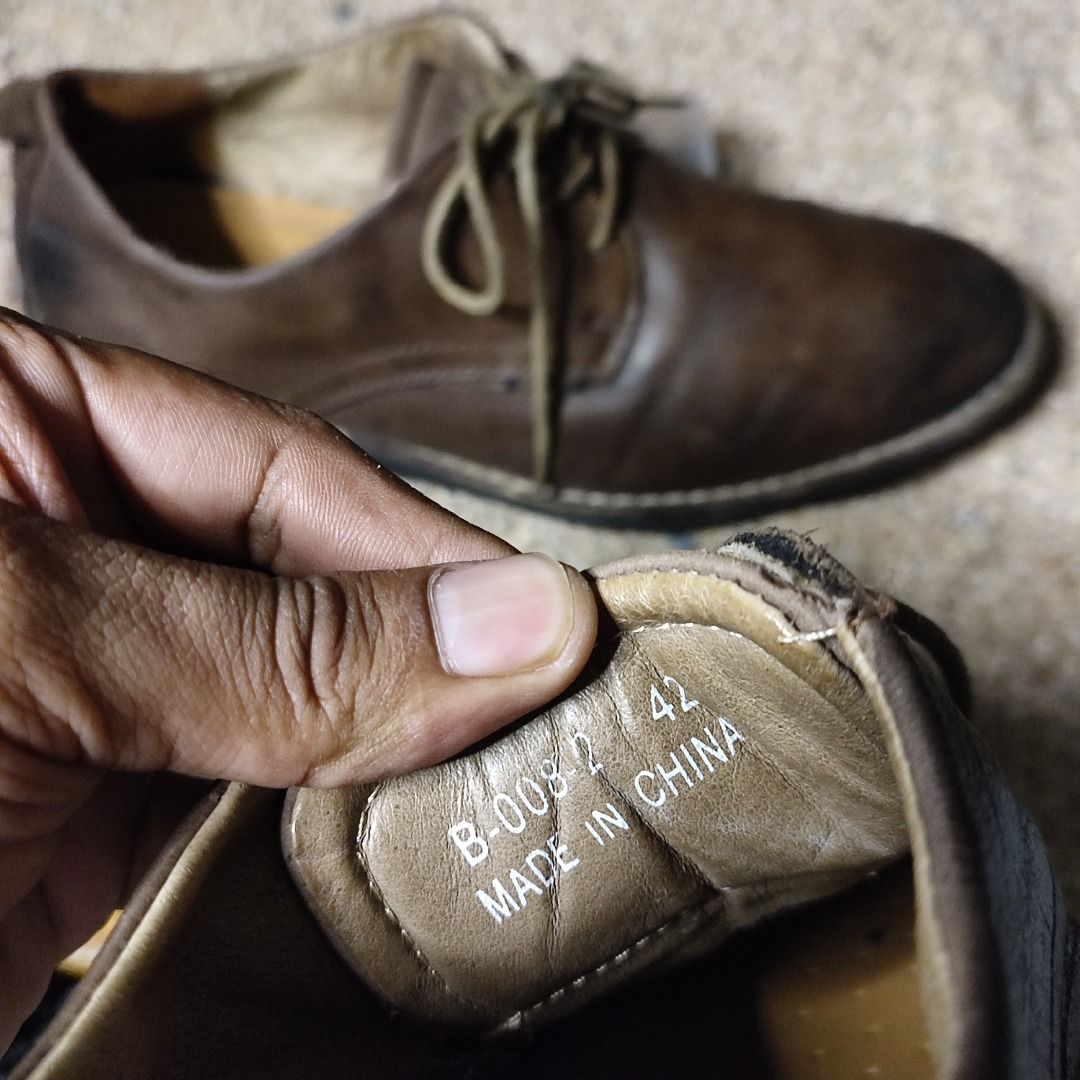 Leather Ecco China ECCO Mens Blue Leather Sneakers US Size 12