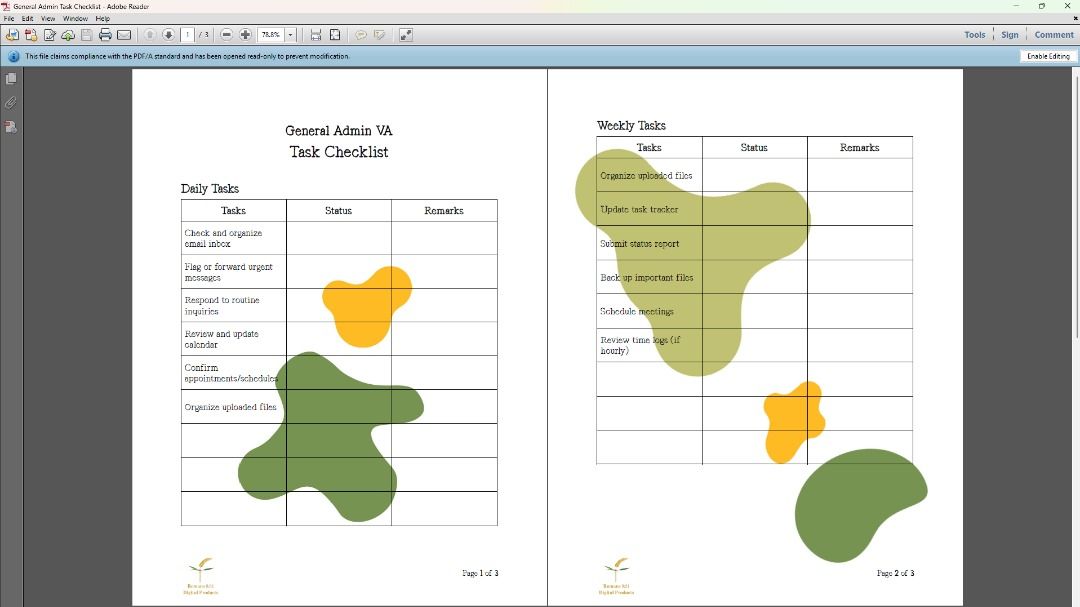 General Admin VA Toolkit (Category: Textbooks) located in Orion. Submitted by carlacarmi40804 (Listing ID 1375205729, Image 3). Description: Empower Your Freelance Workflow with Plug-and-Play Essentials This downloadable toolkit is designed for Virtual Assistants specializing in general admin tasks who want to work with confidence, professionalism, and ease, whether you're just starting out or managing multiple clients. Each resource is ready-to-