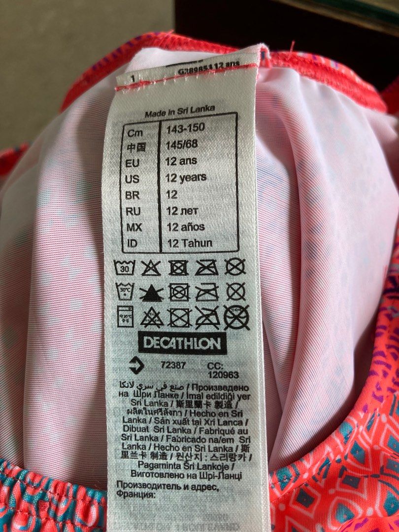 Girls swimsuit with attached pants (Category: Babies & Kids Fashion) located in Singapore. Submitted by jeankohsc (Listing ID 1375132804, Image 2). Description: Brand - Nabaiji from Decathlon.