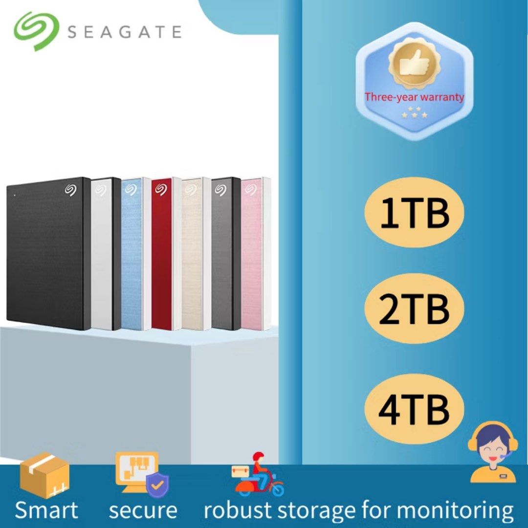 SEAGATE One Touch 2TB 4TB External Hard Drive 2.5 inches USB3.0 3-Year Warranty628630849344021117