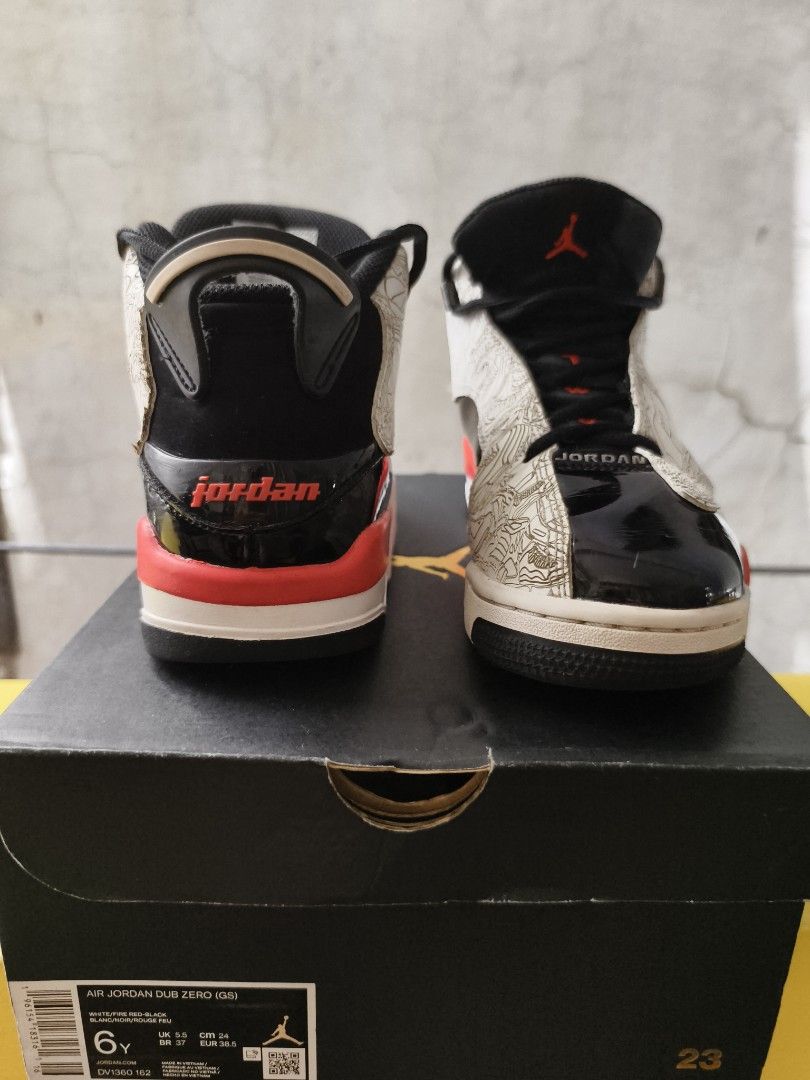 Jordan Dub zero (Category: Sneakers) located in Quezon City. Submitted by trustedmom (Listing ID 1375240380, Image 3). Description: Jordan Dub zero 6Y.