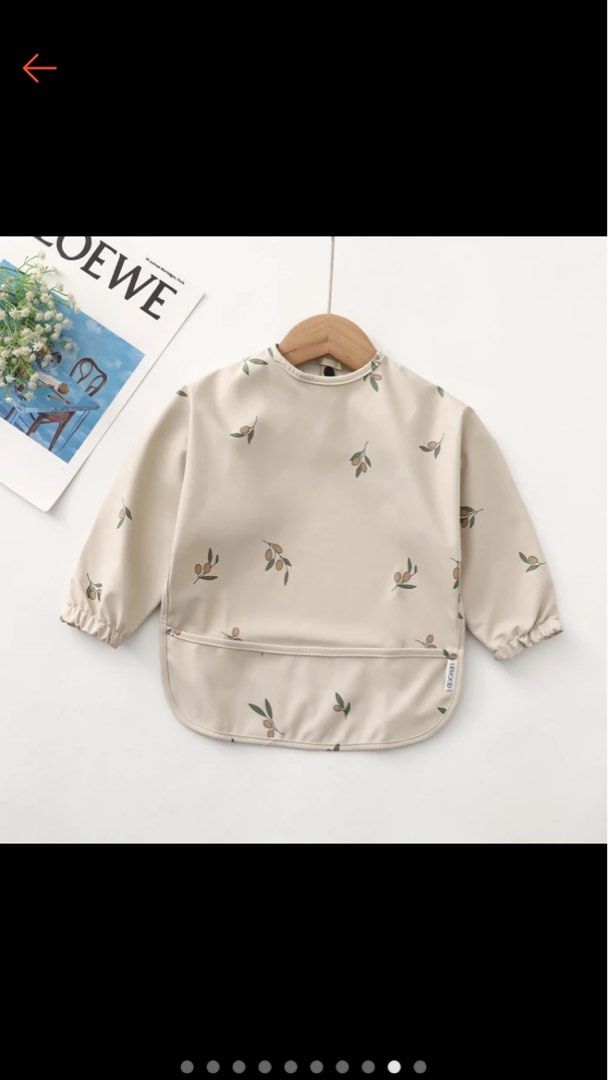 Konges Slojd waterproof baby toddler long sleeves bib (Category: Weaning & Toddler Feeding) located in Singapore. Submitted by bebechan (Listing ID 1375153159, Image 1). Description: First one is like new. Second has some stains on the sleeves inside. $8 for both..